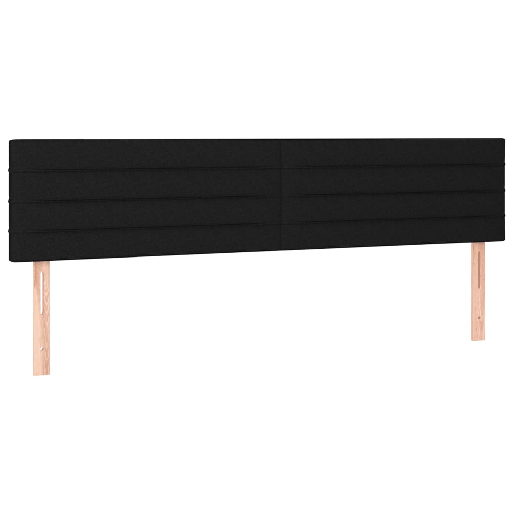 vidaXL Κρεβάτι Boxspring με Στρώμα Μαύρο 120x190 εκ. Υφασμάτινο