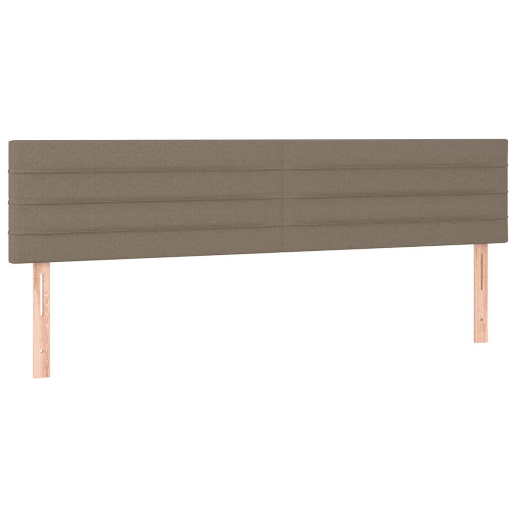 vidaXL Κρεβάτι Boxspring με Στρώμα Taupe 120x190 εκ. Υφασμάτινο