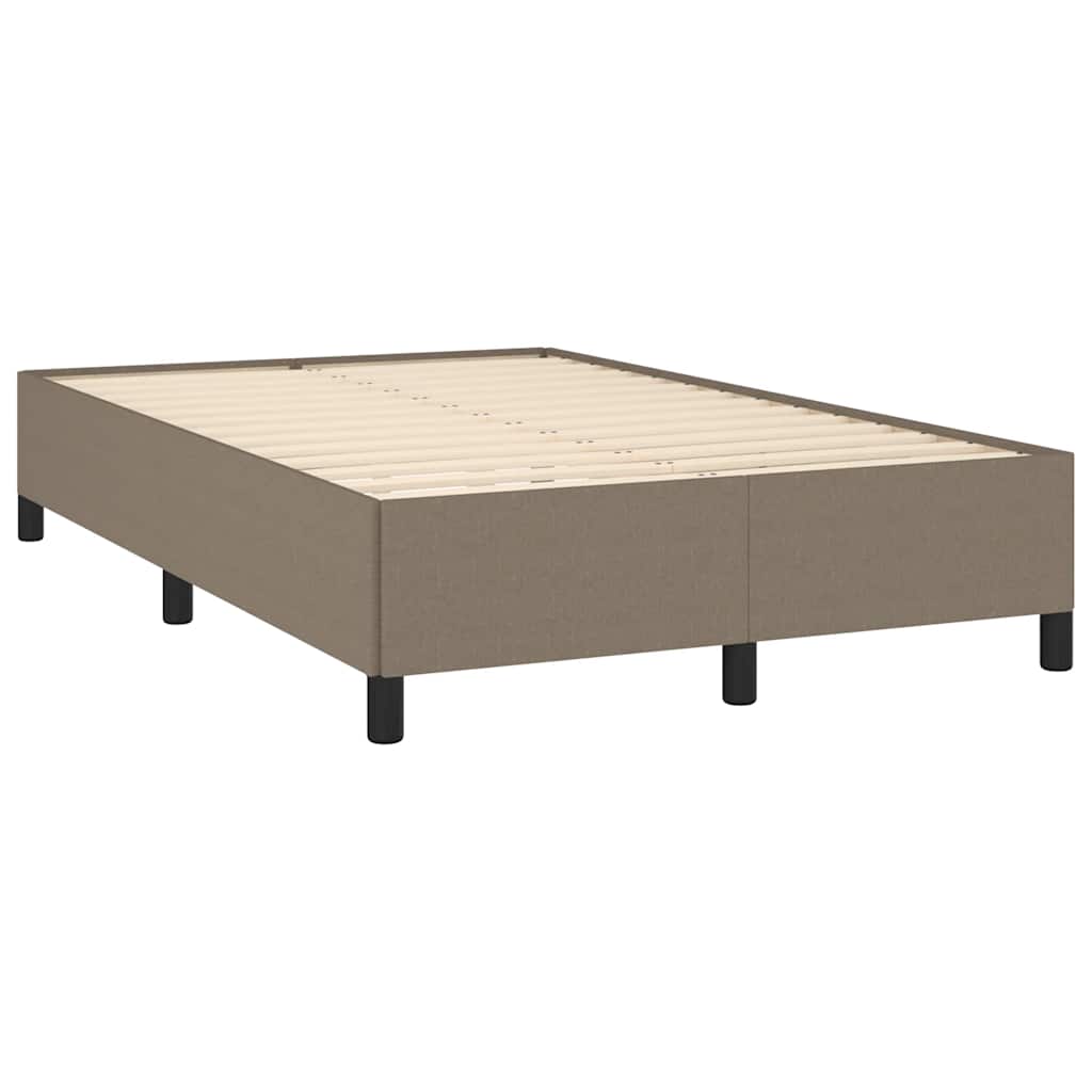 vidaXL Κρεβάτι Boxspring με Στρώμα Taupe 120x190 εκ. Υφασμάτινο