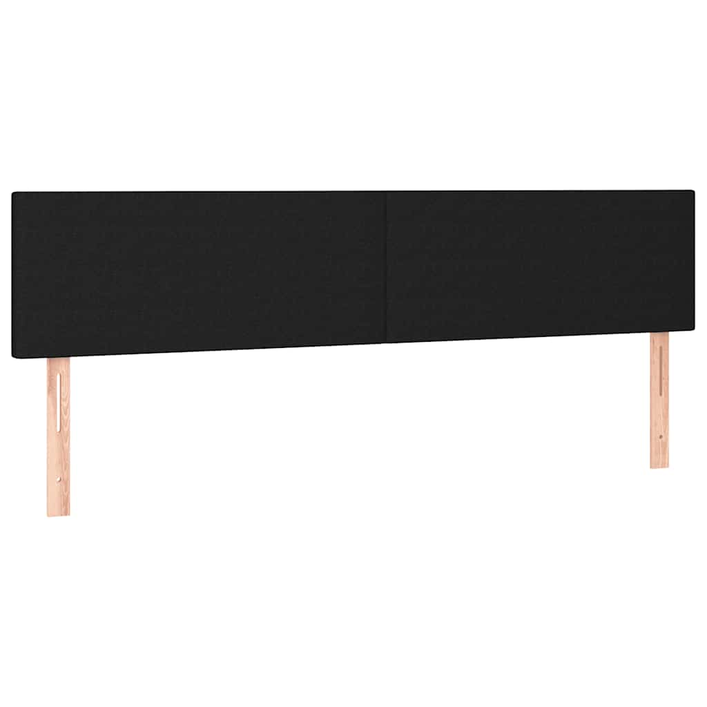 vidaXL Κρεβάτι Boxspring με Στρώμα Μαύρο 120x190 εκ. Υφασμάτινο