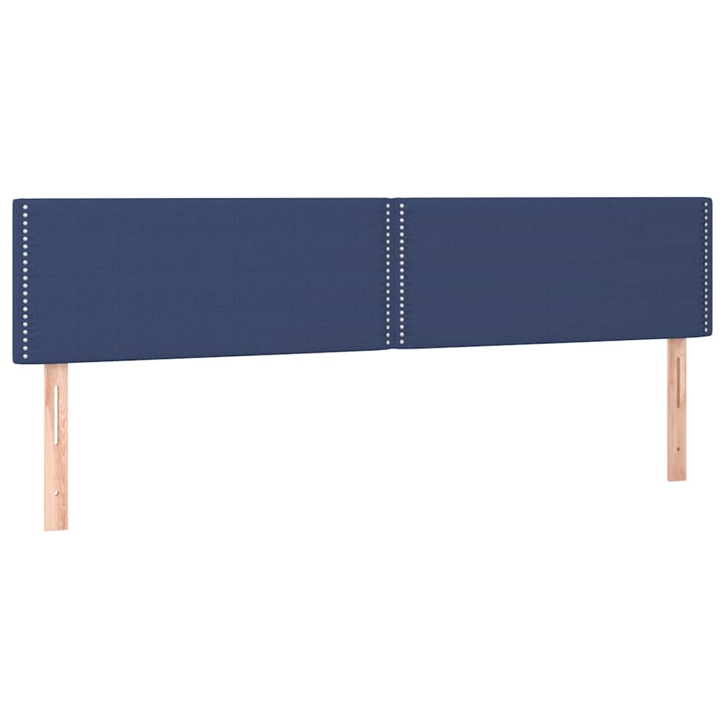 vidaXL Κρεβάτι Boxspring με Στρώμα Μπλε 120x190 εκ. Υφασμάτινο