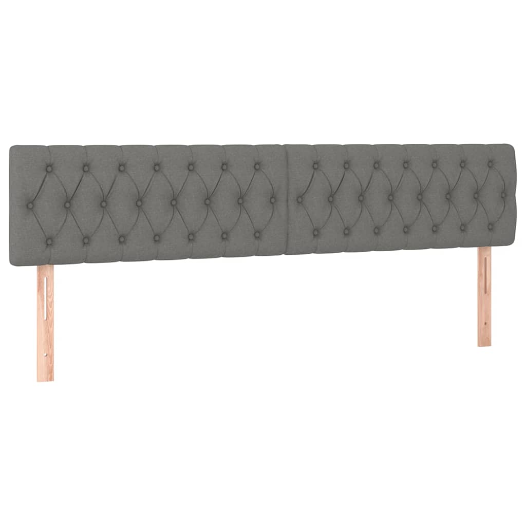 vidaXL Κρεβάτι Boxspring με Στρώμα Σκούρο Γκρι 120x190 εκ Υφασμάτινο