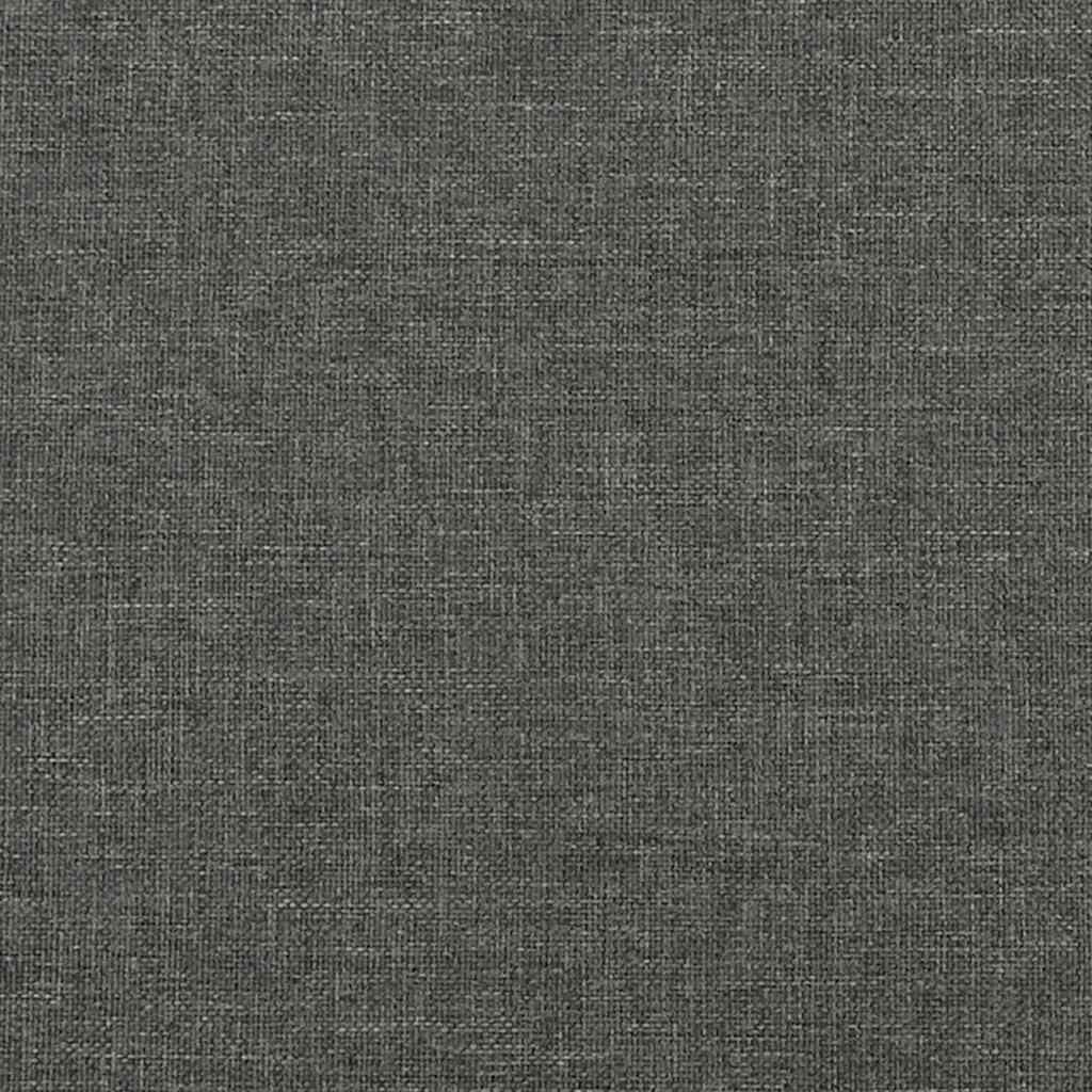 vidaXL Κρεβάτι Boxspring με Στρώμα Σκούρο Γκρι 120x190 εκ Υφασμάτινο
