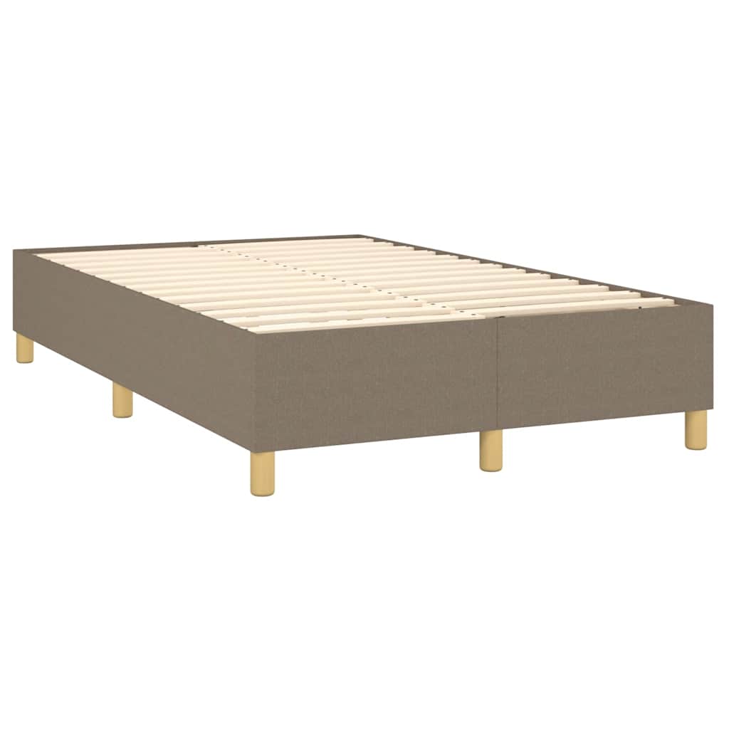 vidaXL Κρεβάτι Boxspring με Στρώμα Taupe 120x190 εκ. Υφασμάτινο