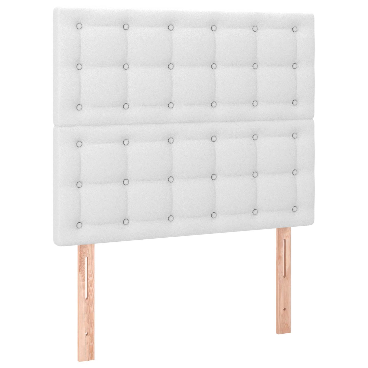 vidaXL Κρεβάτι Boxspring με Στρώμα Λευκό 120x190εκ.από Συνθετικό Δέρμα