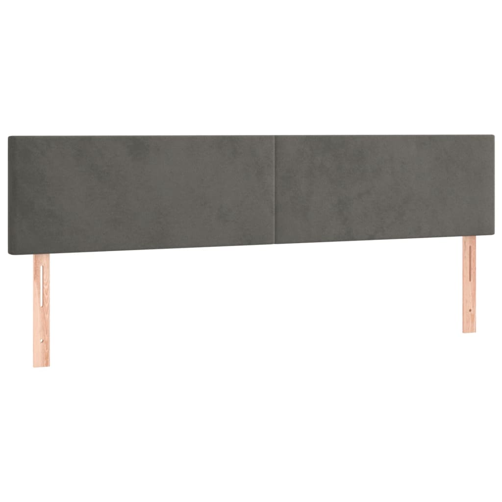 vidaXL Κρεβάτι Boxspring με Στρώμα Σκούρο Γκρι 120x190 εκ. Βελούδινο