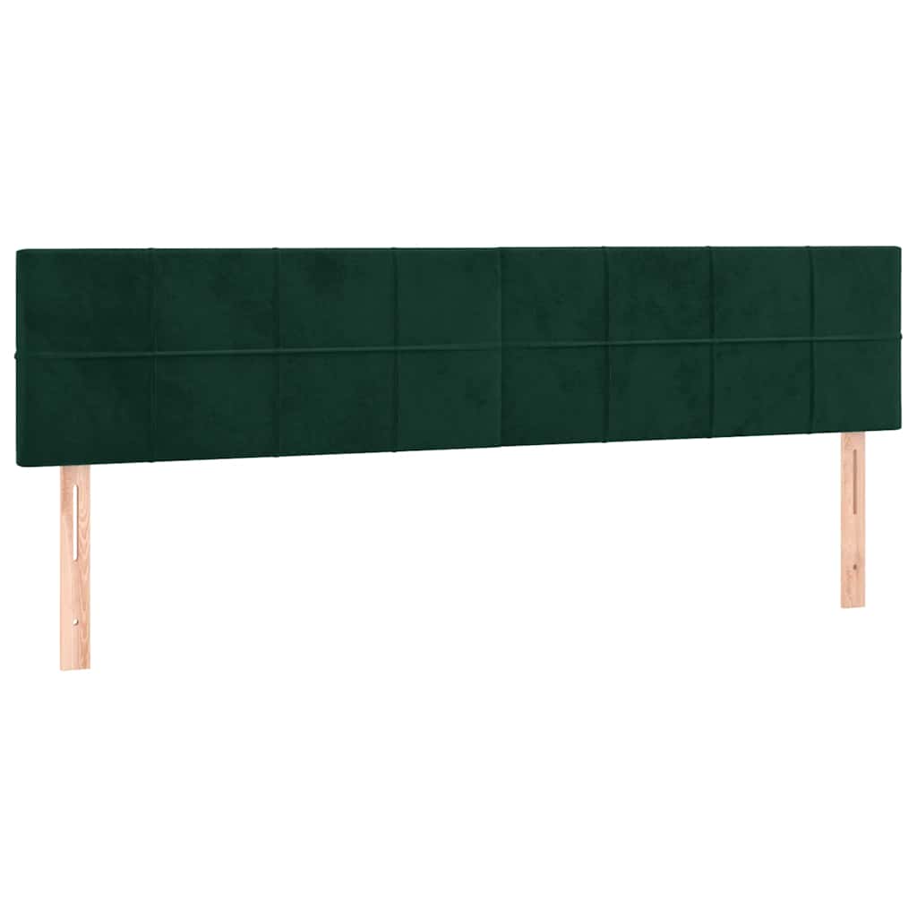 vidaXL Κρεβάτι Boxspring με Στρώμα Σκούρο Πράσινο 120x190εκ. Βελούδινο