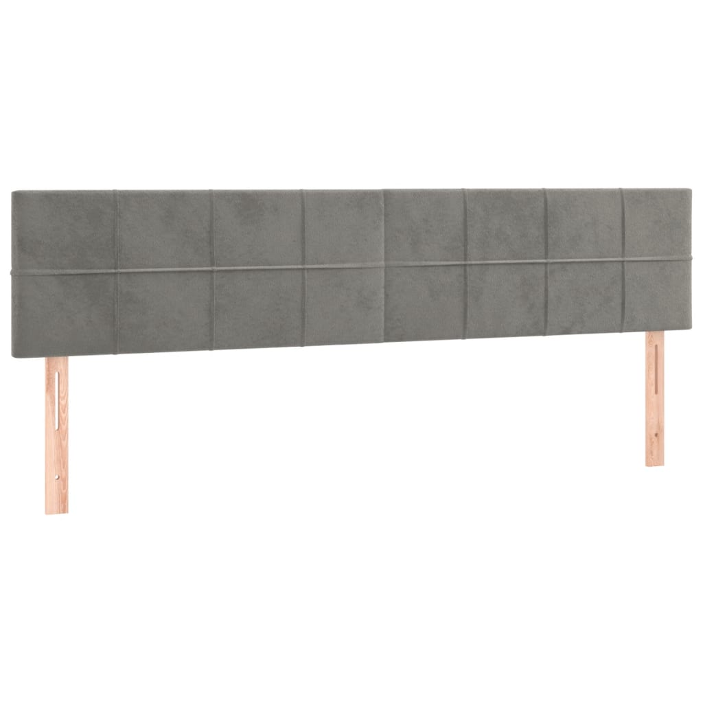 vidaXL Κρεβάτι Boxspring με Στρώμα Ανοιχτό Γκρι 120x190 εκ. Βελούδινο