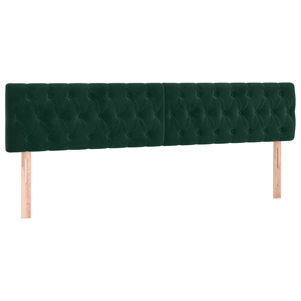 vidaXL Κρεβάτι Boxspring με Στρώμα Σκούρο Πράσινο 120x190εκ. Βελούδινο