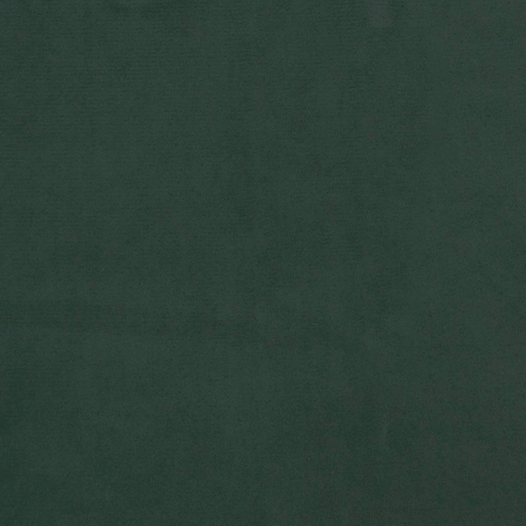 vidaXL Κρεβάτι Boxspring με Στρώμα Σκούρο Πράσινο 120x190εκ. Βελούδινο