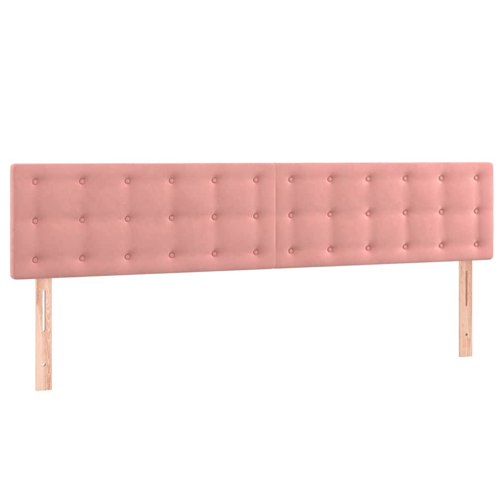 vidaXL Κρεβάτι Boxspring με Στρώμα Ροζ 120x190 εκ. Βελούδινο