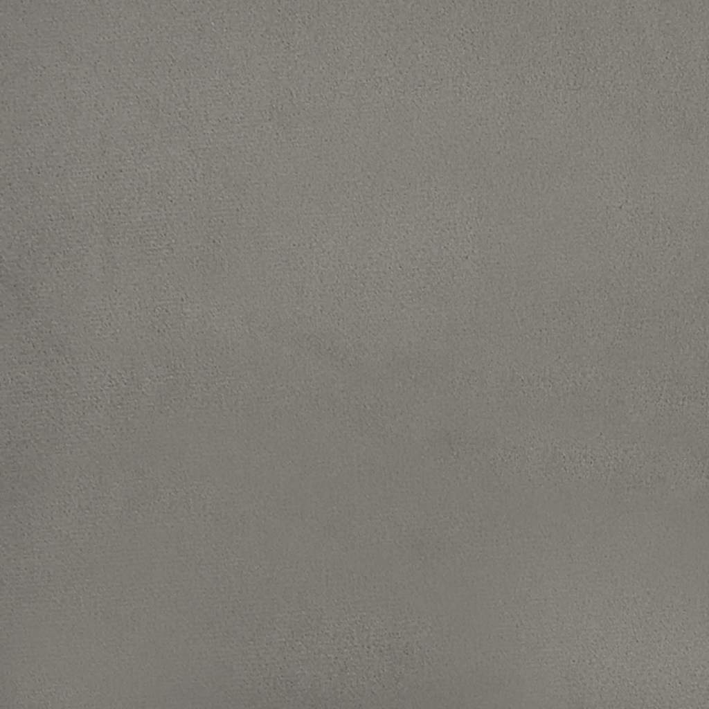 vidaXL Κρεβάτι Boxspring με Στρώμα & LED Αν.Γκρι 120x190εκ. Βελούδινο