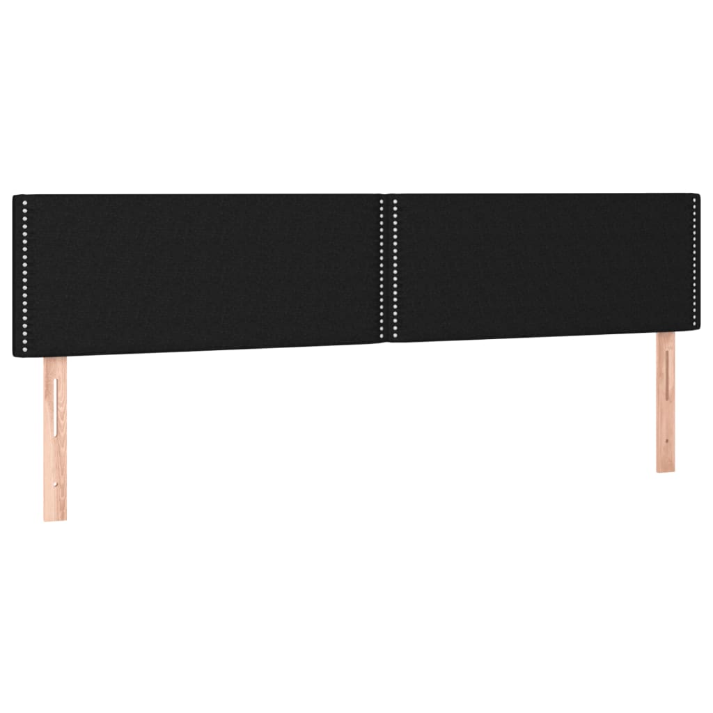 vidaXL Κρεβάτι Boxspring με Στρώμα & LED Μαύρο 120x190 εκ. Υφασμάτινο