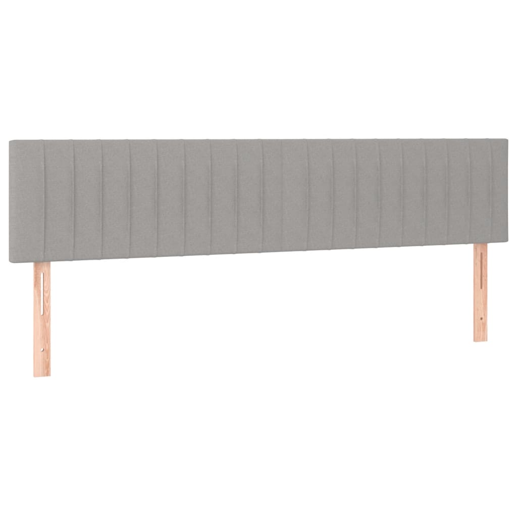 vidaXL Κρεβάτι Boxspring με Στρώμα & LED Αν.Γκρι 120x190εκ. Υφασμάτινο
