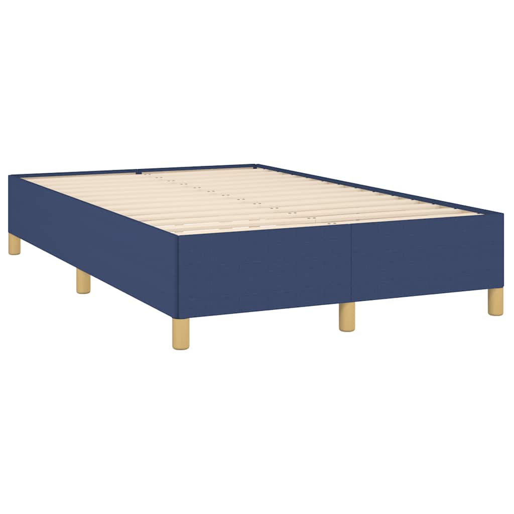 vidaXL Κρεβάτι Boxspring με Στρώμα & LED Μπλε 120x190εκ. Υφασμάτινο