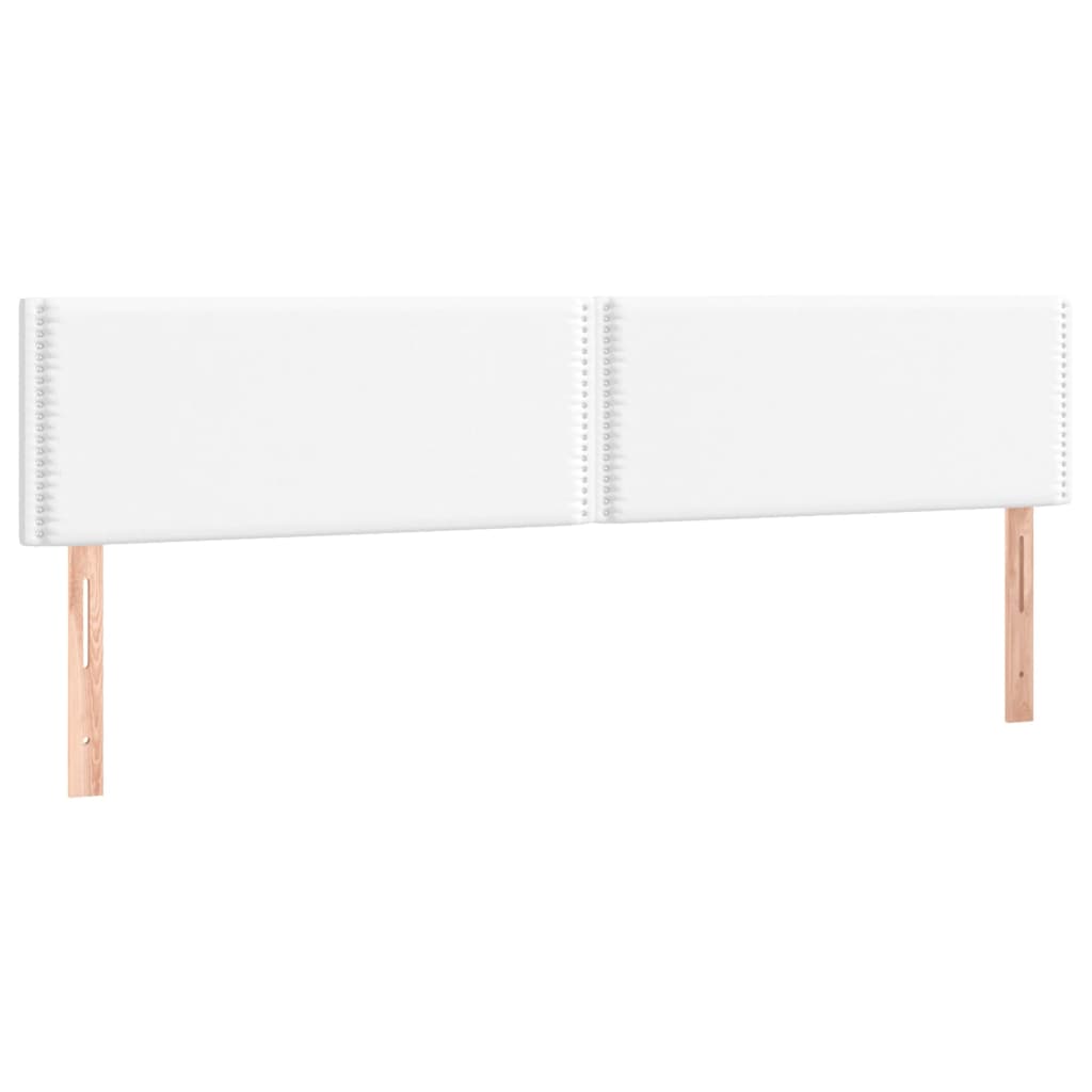vidaXL Κρεβάτι Boxspring με Στρώμα & LED Λευκό 120x190 εκ. Συνθ. Δέρμα