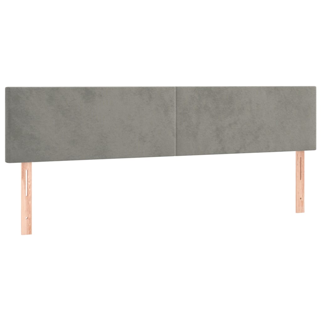 vidaXL Κρεβάτι Boxspring με Στρώμα & LED Αν.Γκρι 120x190εκ. Βελούδινο