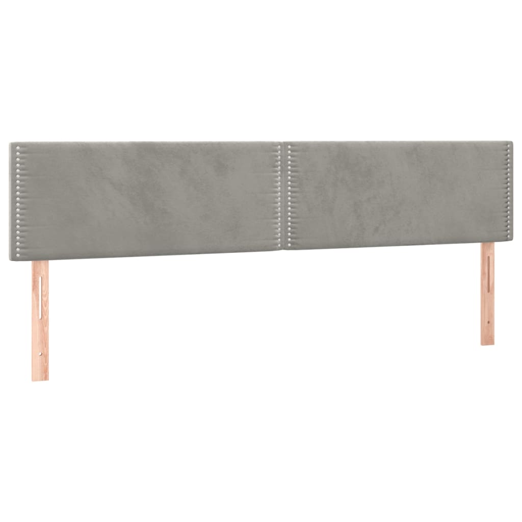 vidaXL Κρεβάτι Boxspring με Στρώμα & LED Αν.Γκρι 120x190εκ. Βελούδινο