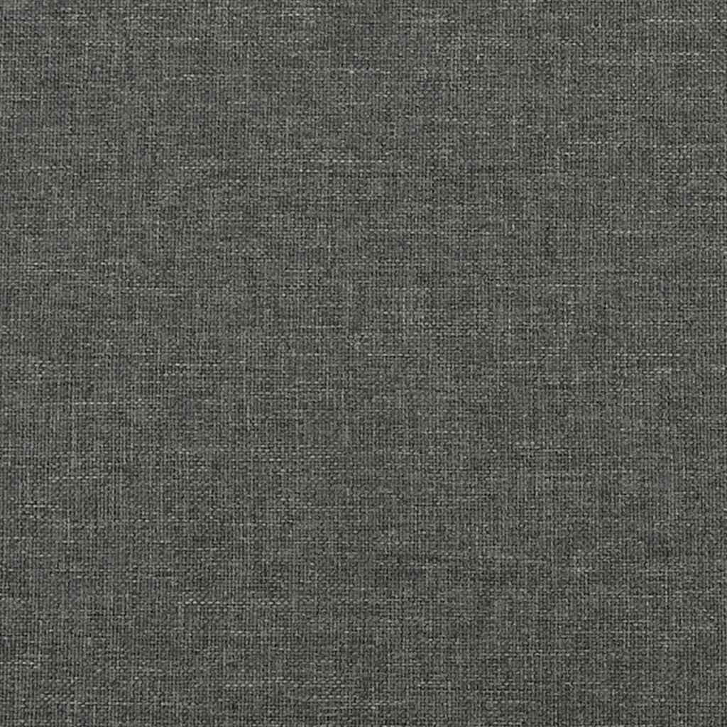vidaXL Κρεβάτι Boxspring με Στρώμα Σκούρο Γκρι 120x190 εκ Υφασμάτινο