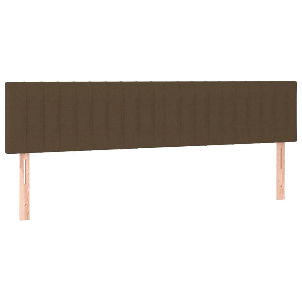 vidaXL Κρεβάτι Boxspring με Στρώμα Σκούρο Καφέ 120x190 εκ Υφασμάτινο