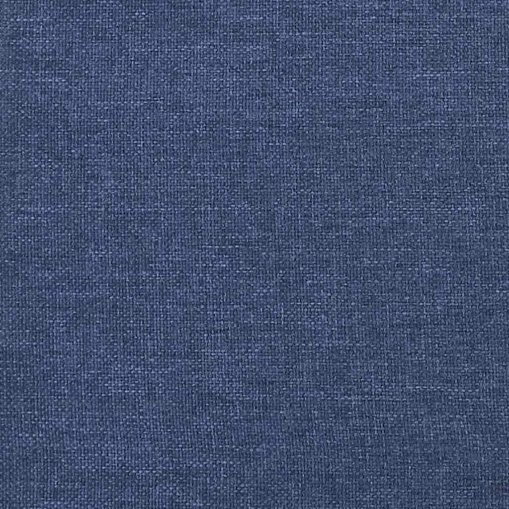 vidaXL Κρεβάτι Boxspring με Στρώμα Μπλε 120x190 εκ. Υφασμάτινο