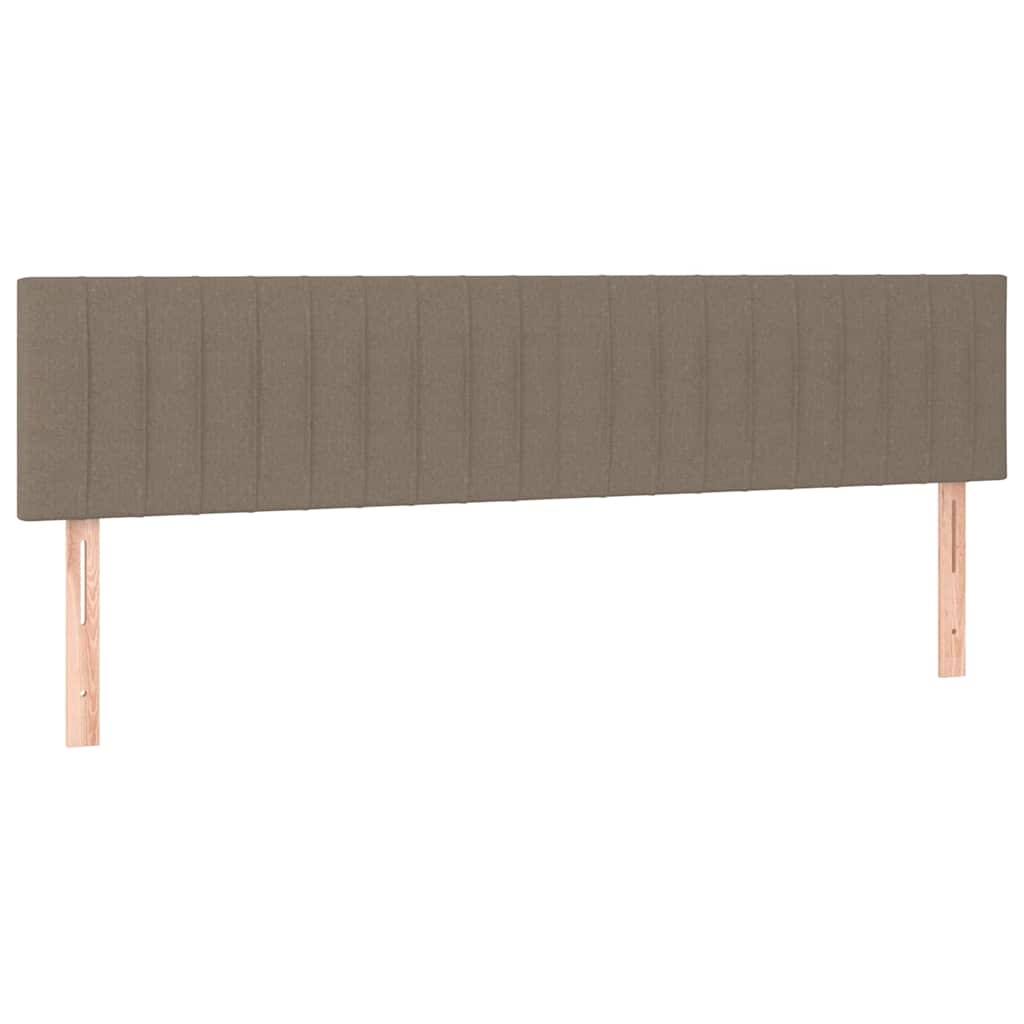 vidaXL Κρεβάτι Boxspring με Στρώμα Taupe 120x190 εκ. Υφασμάτινο