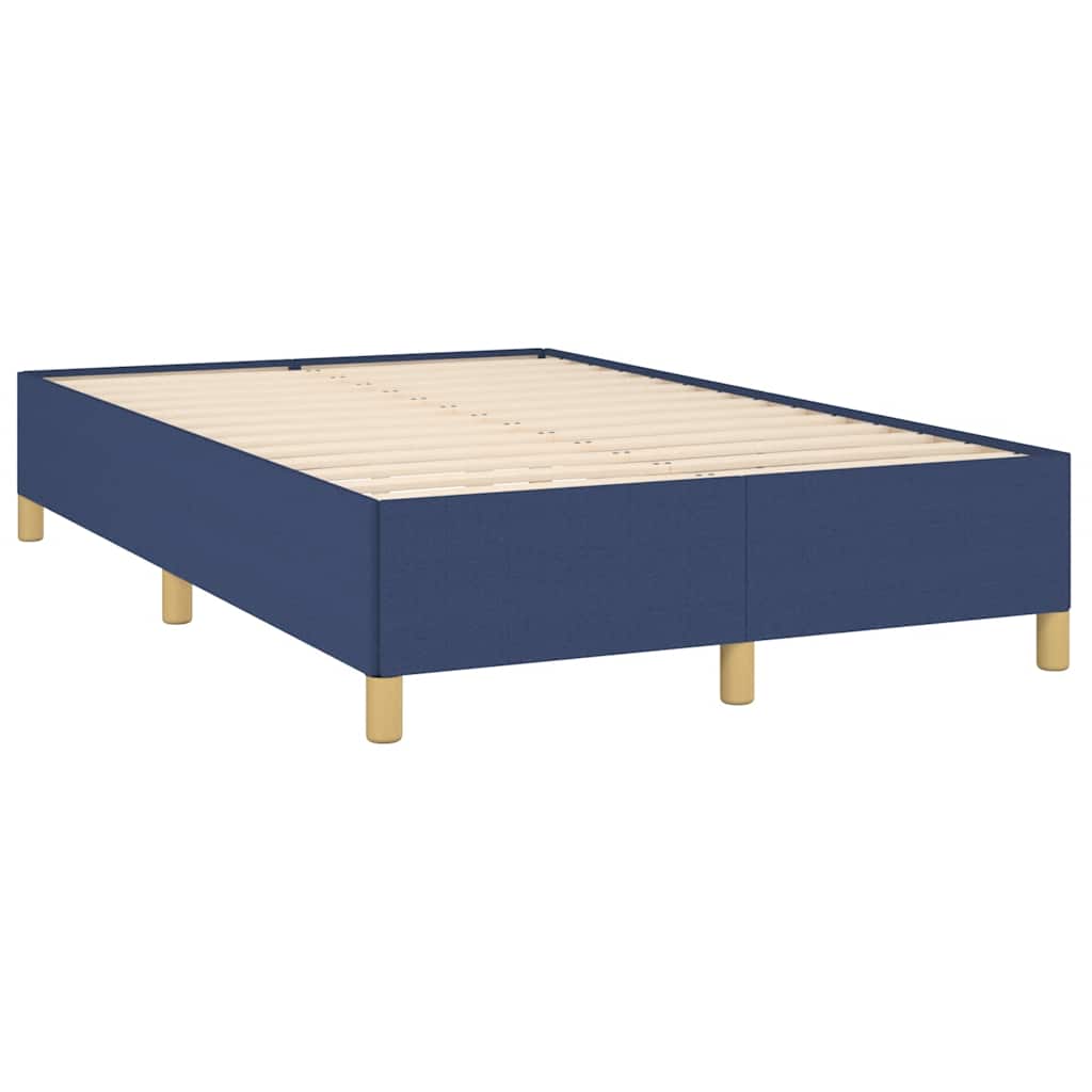 vidaXL Κρεβάτι Boxspring με Στρώμα Μπλε 120x190 εκ. Υφασμάτινο