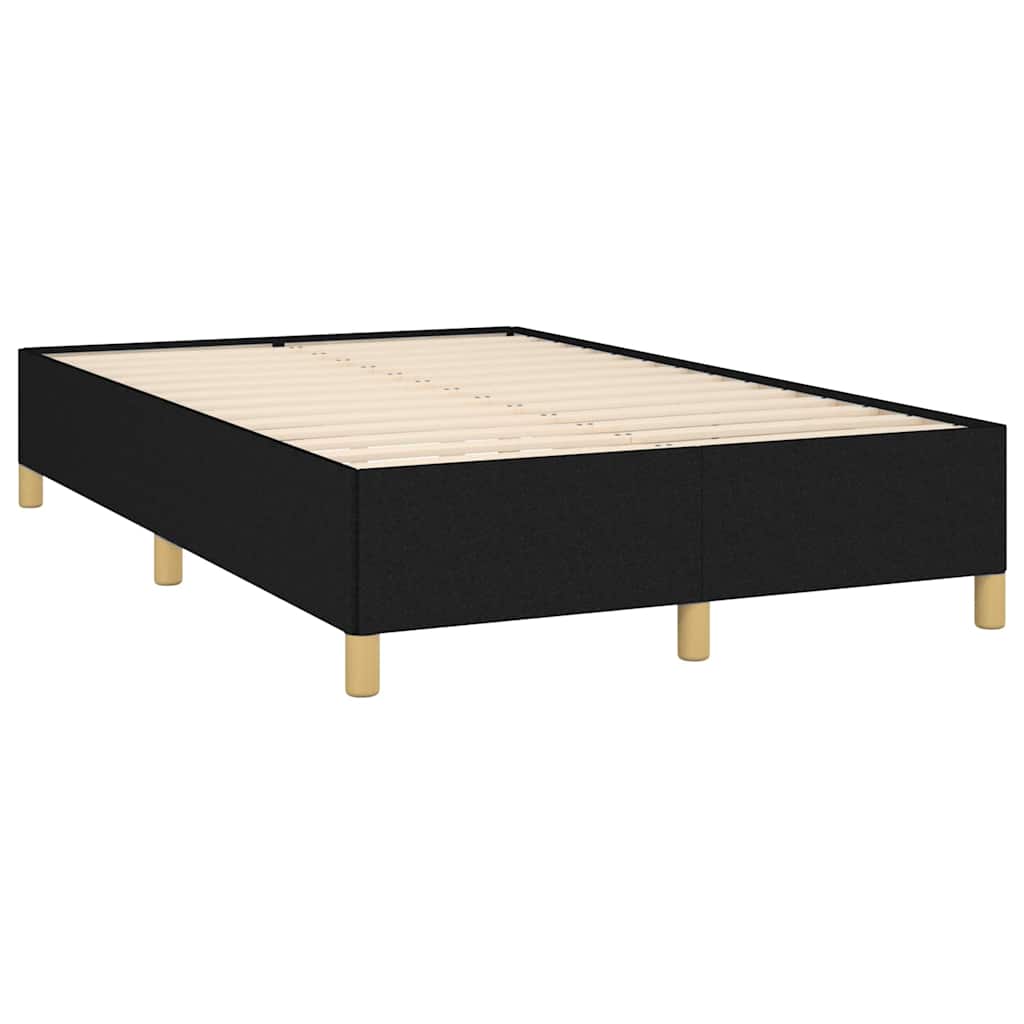 vidaXL Κρεβάτι Boxspring με Στρώμα Μαύρο 120x190 εκ. Υφασμάτινο