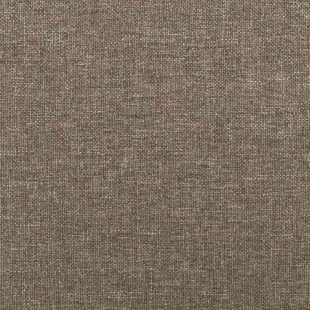 vidaXL Κρεβάτι Boxspring με Στρώμα Taupe 120x190 εκ. Υφασμάτινο