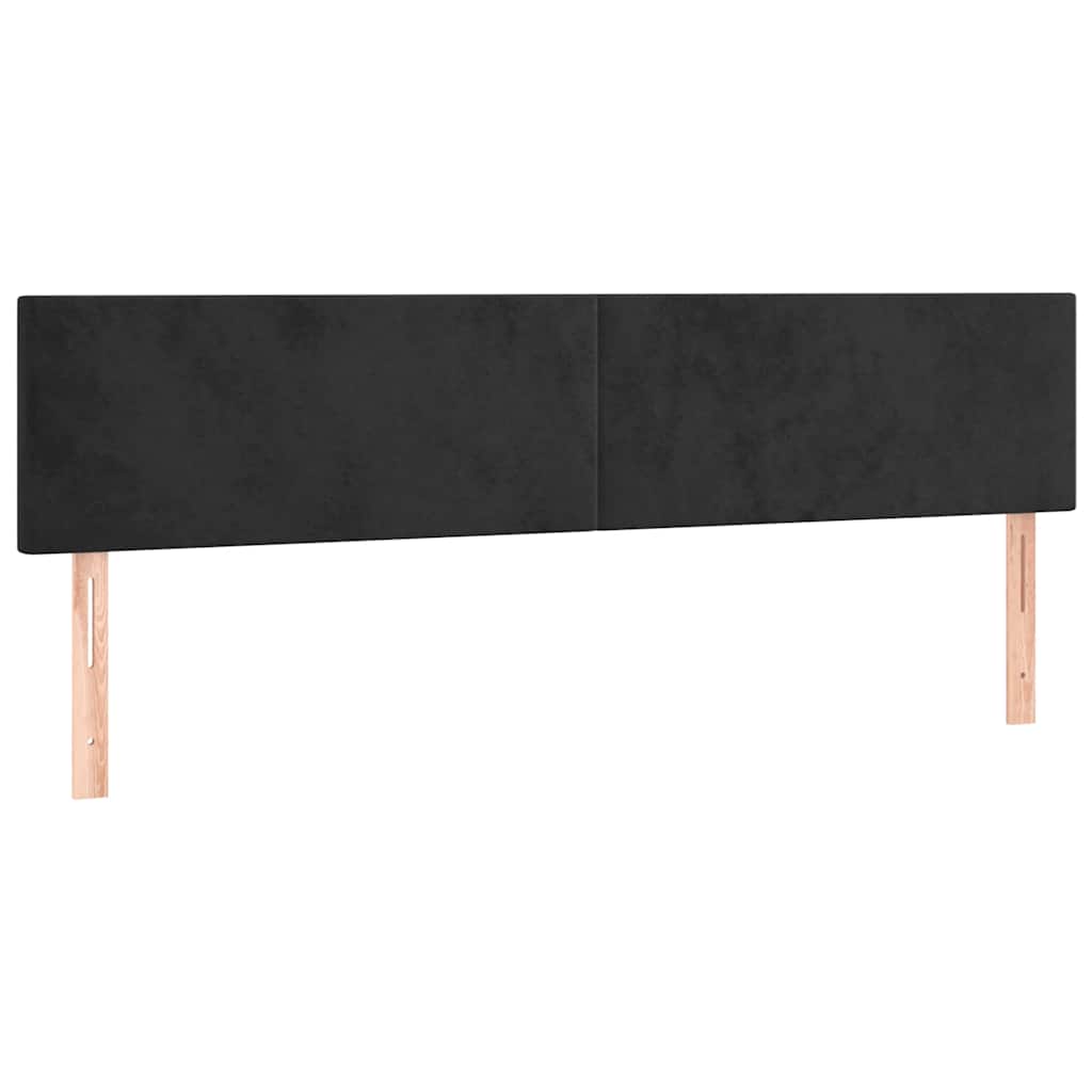 vidaXL Κρεβάτι Boxspring με Στρώμα Μαύρο 120x190 εκ. Βελούδινο