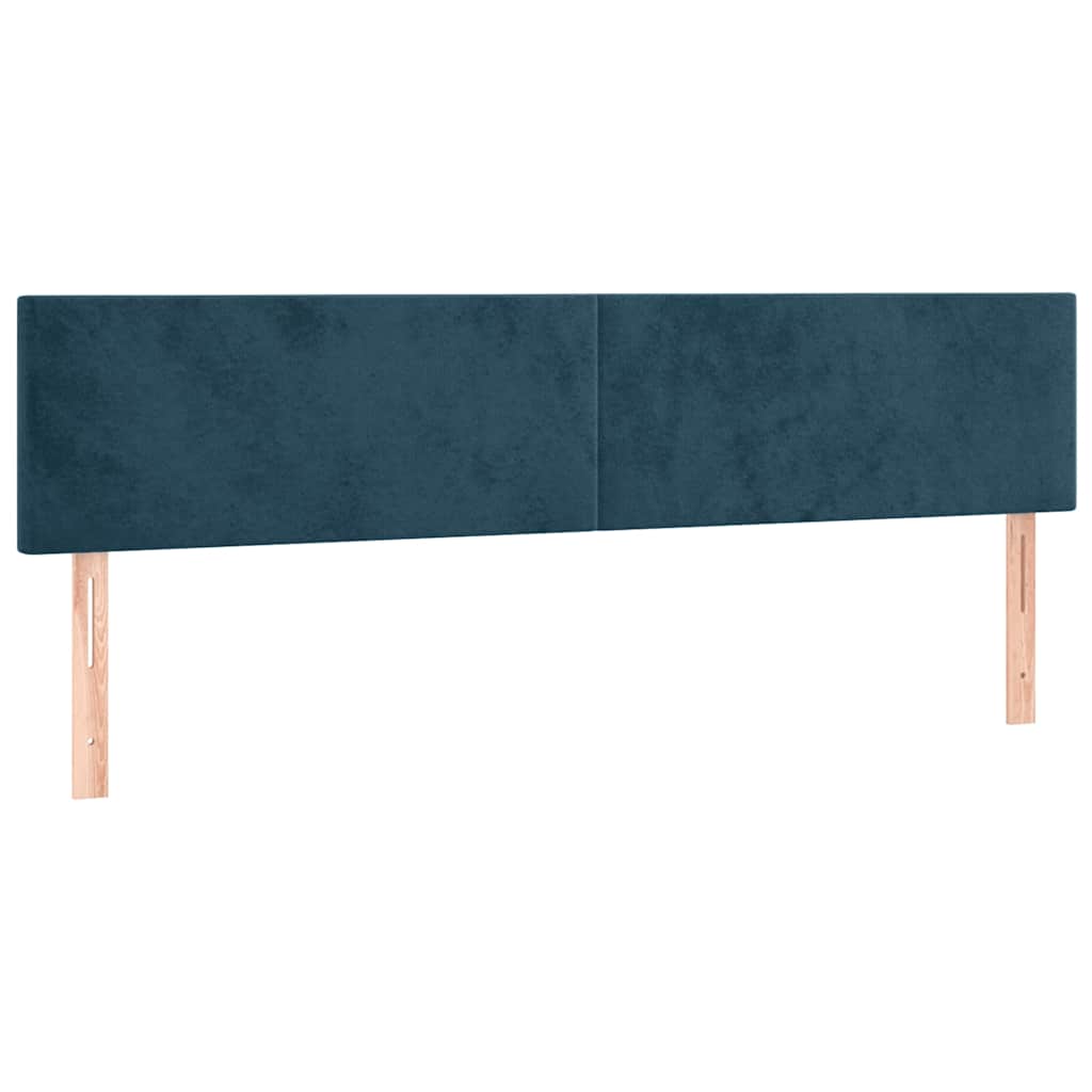 vidaXL Κρεβάτι Boxspring με Στρώμα Σκούρο Μπλε 120x190 εκ. Βελούδινο