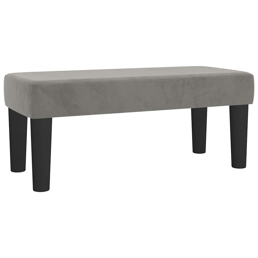 vidaXL Κρεβάτι Boxspring με Στρώμα Ανοιχτό Γκρι 120x190 εκ. Βελούδινο