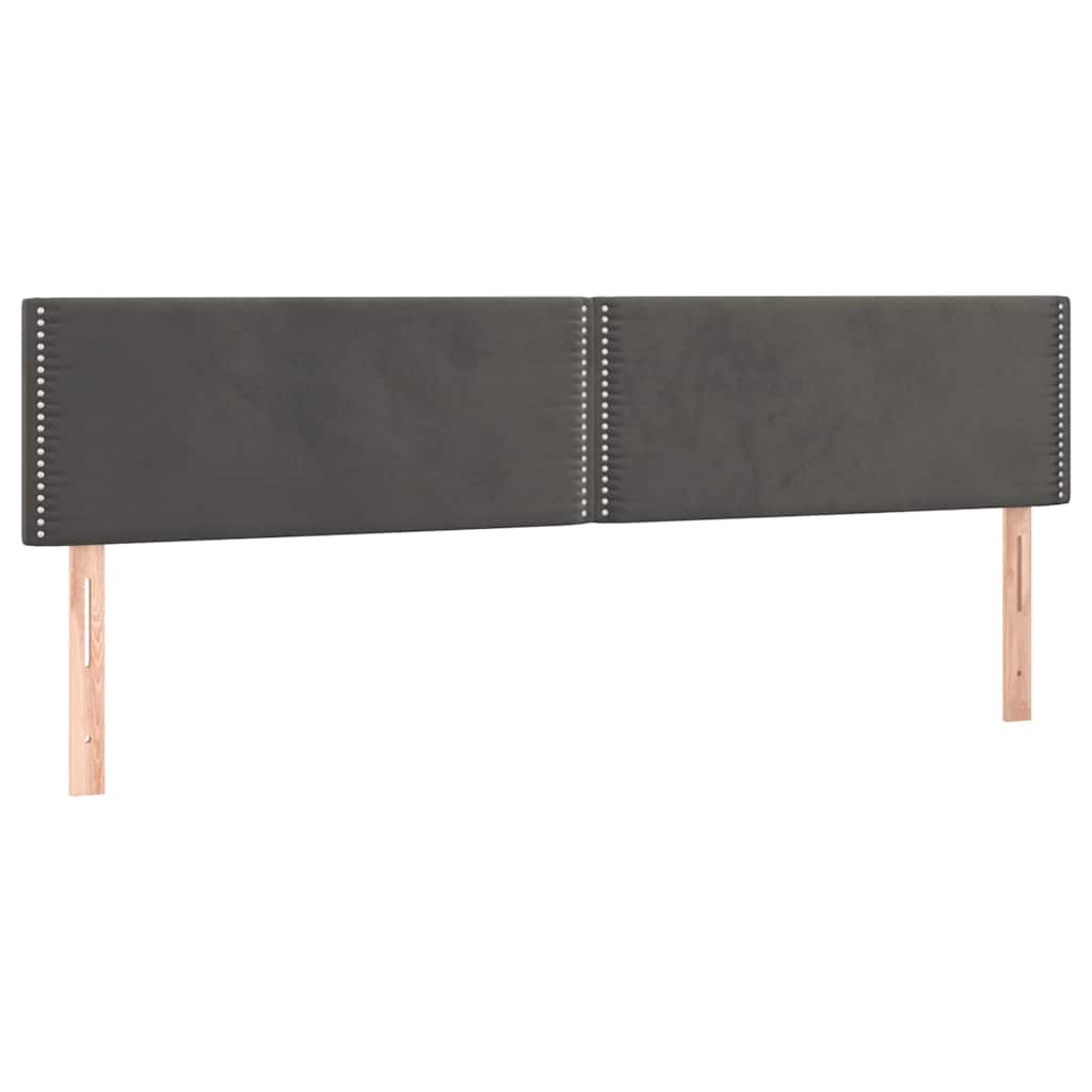 vidaXL Κρεβάτι Boxspring με Στρώμα Σκούρο Γκρι 120x190 εκ. Βελούδινο