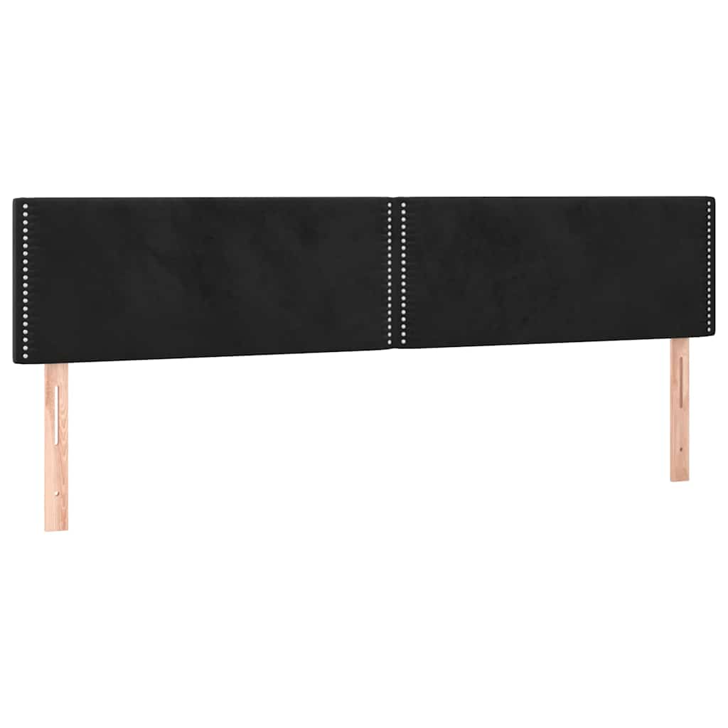 vidaXL Κρεβάτι Boxspring με Στρώμα Μαύρο 120x190 εκ. Βελούδινο