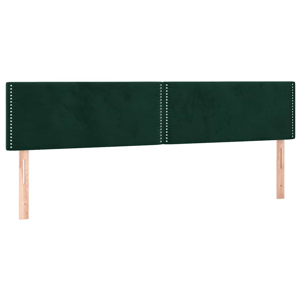 vidaXL Κρεβάτι Boxspring με Στρώμα Σκούρο Πράσινο 120x190εκ. Βελούδινο
