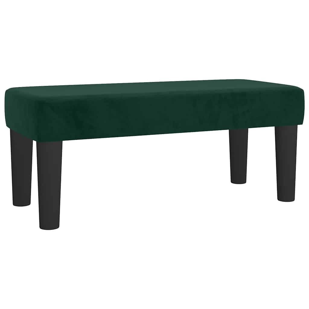 vidaXL Κρεβάτι Boxspring με Στρώμα Σκούρο Πράσινο 120x190εκ. Βελούδινο