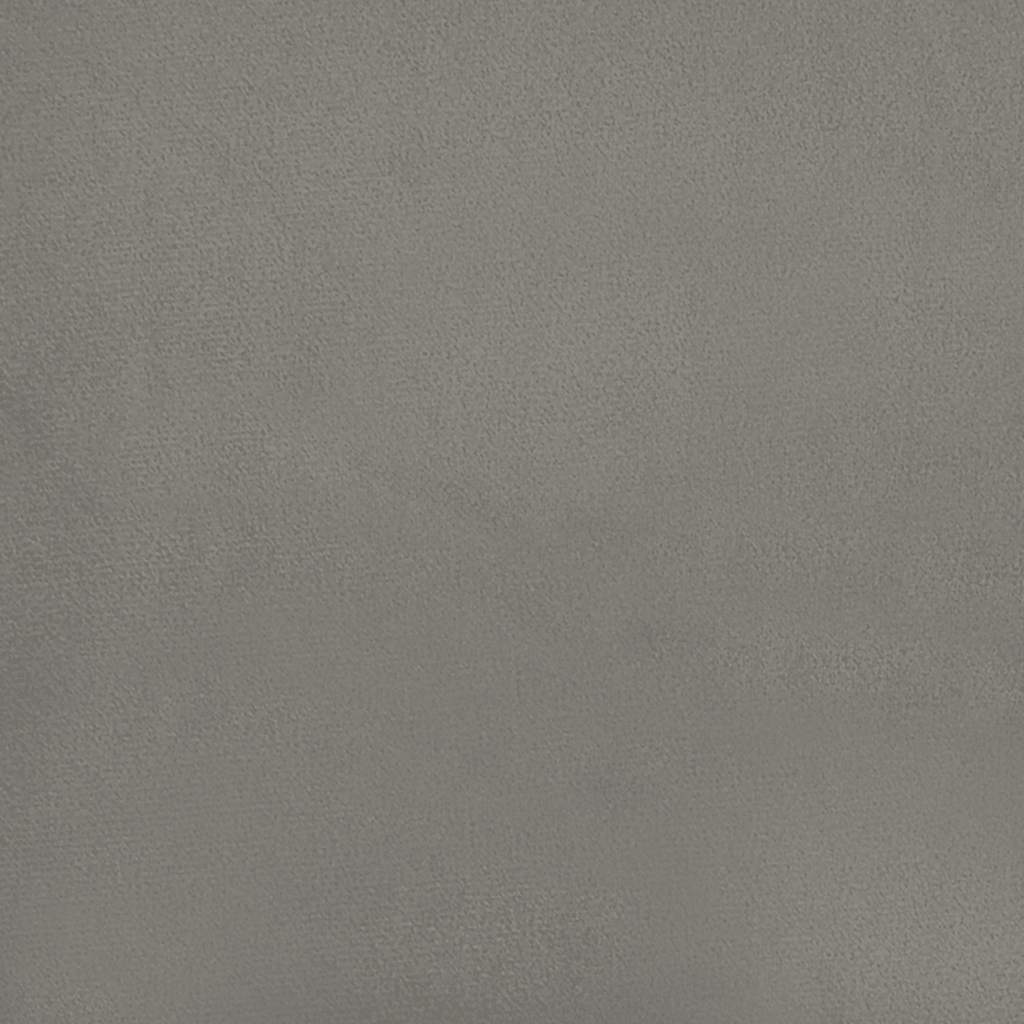 vidaXL Κρεβάτι Boxspring με Στρώμα Ανοιχτό Γκρι 120x190 εκ. Βελούδινο