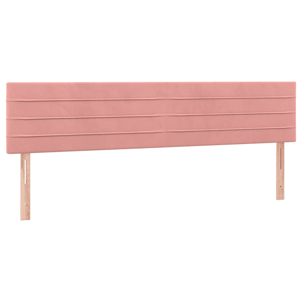 vidaXL Κρεβάτι Boxspring με Στρώμα Ροζ 120x190 εκ. Βελούδινο