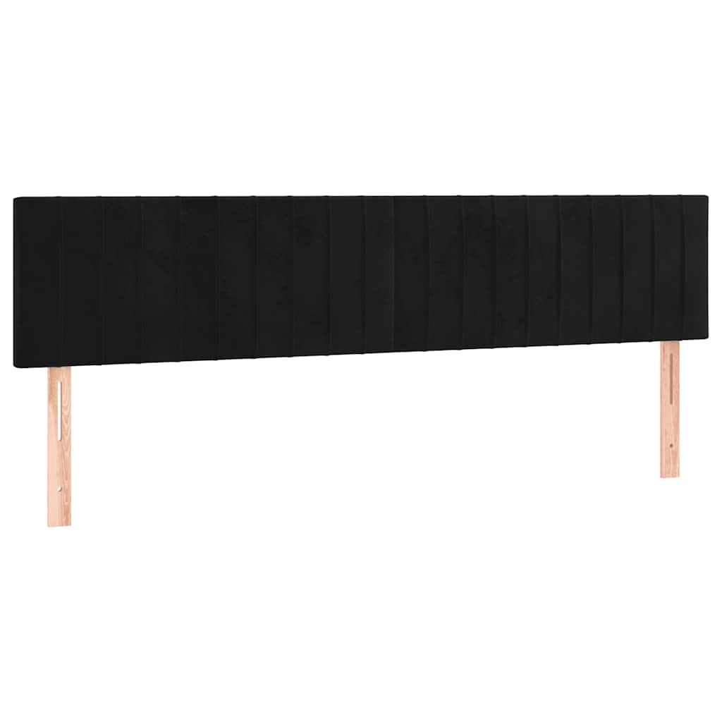 vidaXL Κρεβάτι Boxspring με Στρώμα Μαύρο 120x190 εκ. Βελούδινο
