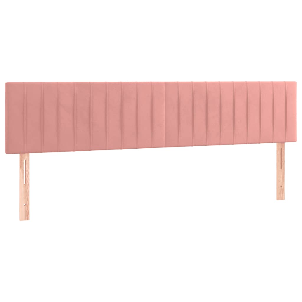 vidaXL Κρεβάτι Boxspring με Στρώμα Ροζ 120x190 εκ. Βελούδινο