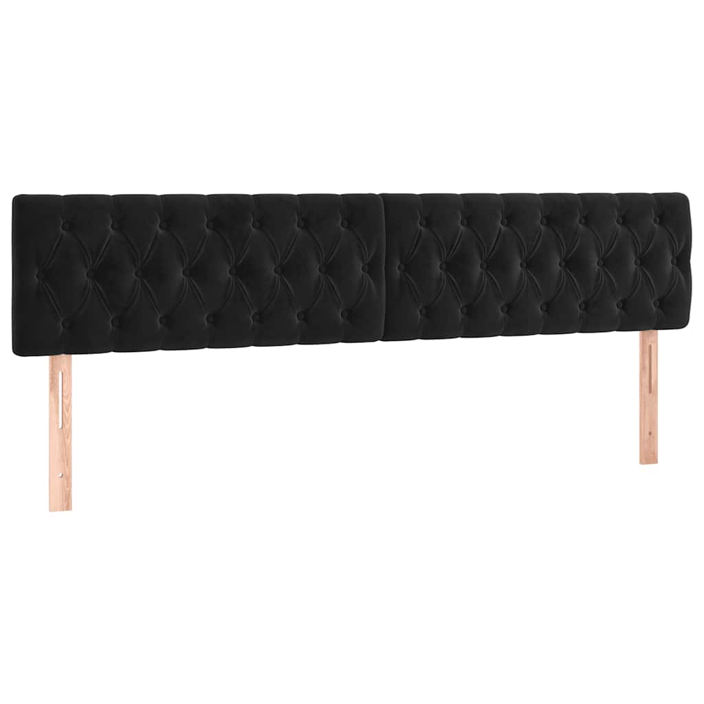 vidaXL Κρεβάτι Boxspring με Στρώμα Μαύρο 120x190 εκ. Βελούδινο