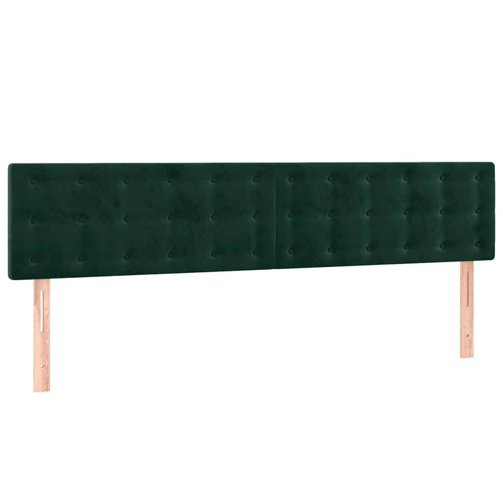 vidaXL Κρεβάτι Boxspring με Στρώμα Σκούρο Πράσινο 120x190εκ. Βελούδινο