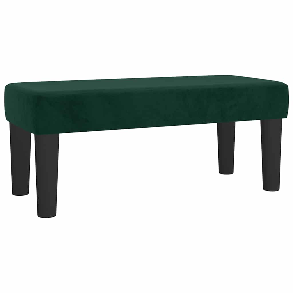 vidaXL Κρεβάτι Boxspring με Στρώμα Σκούρο Πράσινο 120x190εκ. Βελούδινο