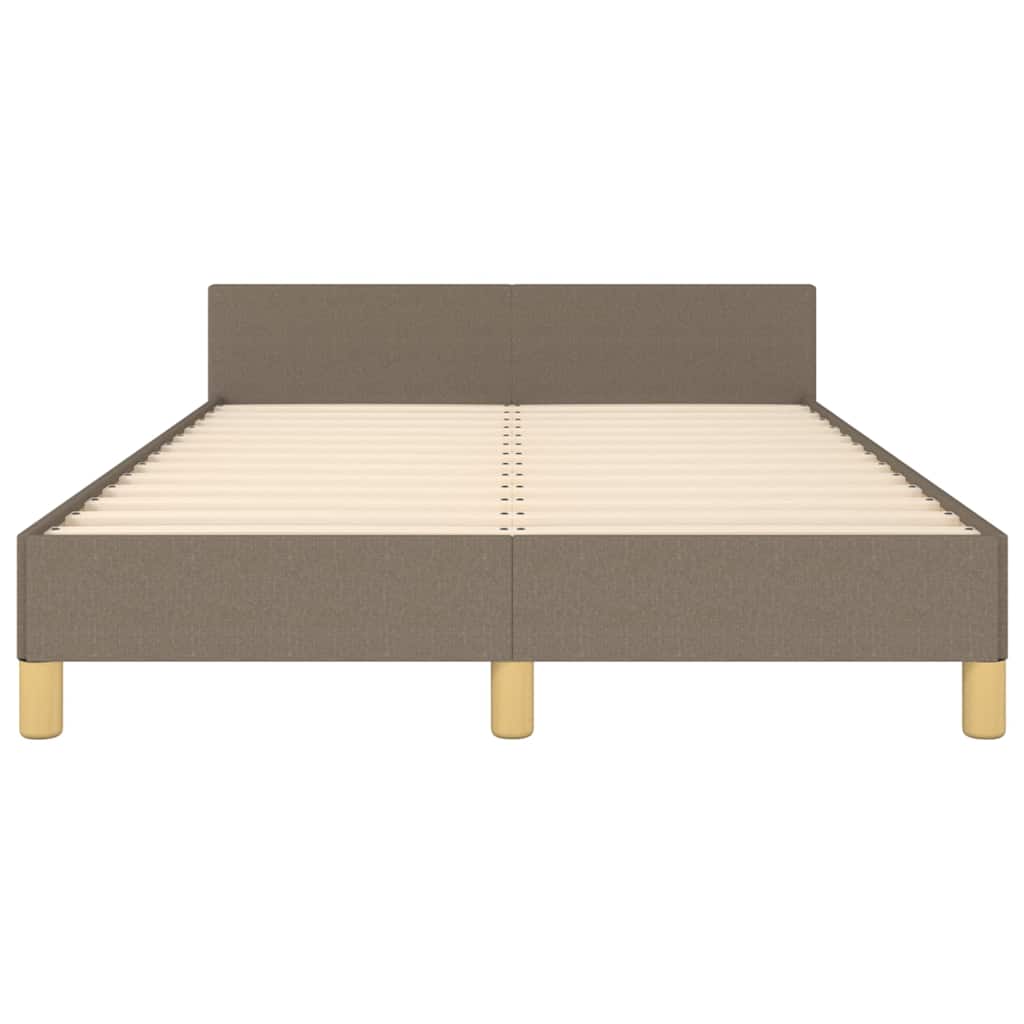 vidaXL Πλαίσιο Κρεβατιού χωρίς στρώμα Taupe 120x190 εκ. Υφασμάτινο