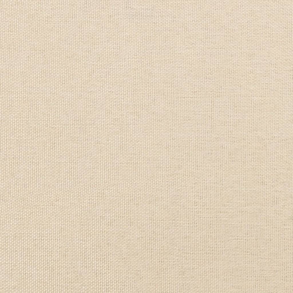 vidaXL Πλαίσιο Κρεβατιού χωρίς στρώμα Κρέμα 120x190 εκ. Υφασμάτινο