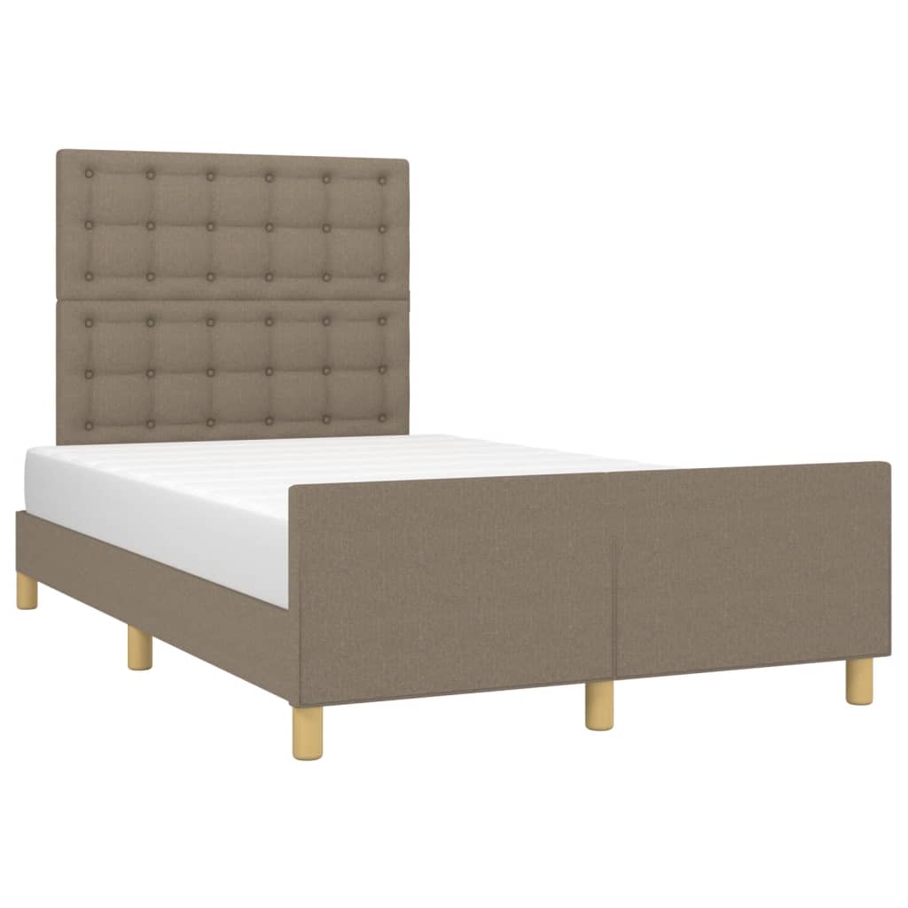 vidaXL Πλαίσιο Κρεβατιού χωρίς στρώμα Taupe 120x190 εκ. Υφασμάτινο