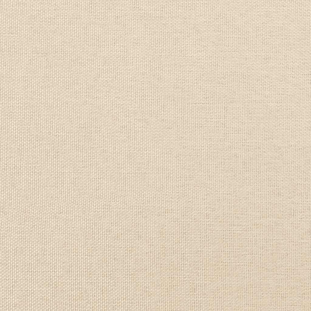 vidaXL Πλαίσιο Κρεβατιού χωρίς στρώμα Κρέμα 120x190 εκ. Υφασμάτινο