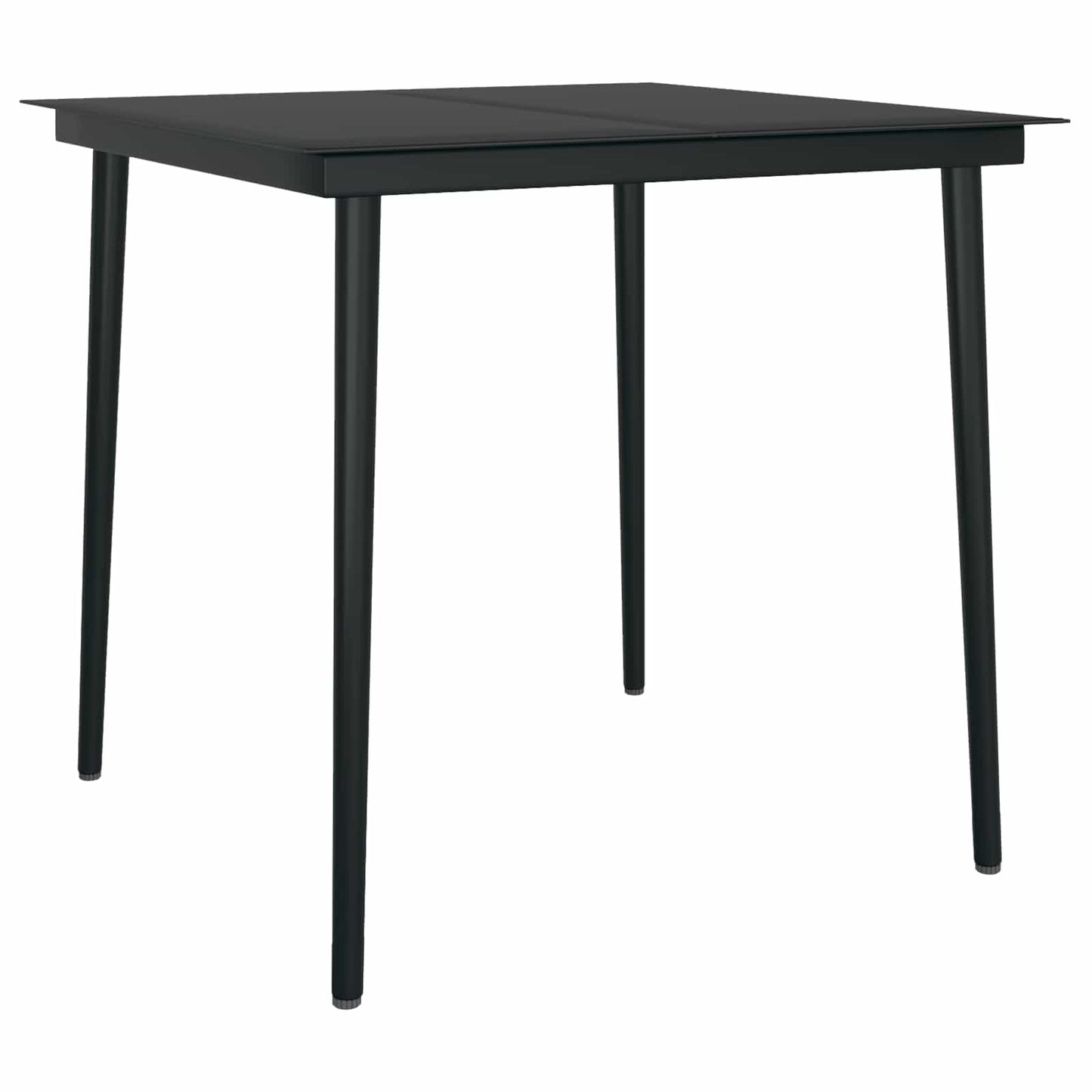 vidaXL Σέτ φαγητού για κήπο με μαξιλάρι 5 pcs Μαύρο συνθετικό ρατάν