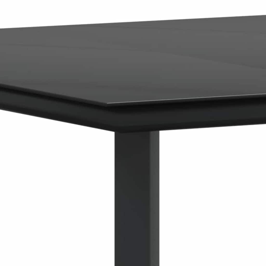 vidaXL Σέτ φαγητού για κήπο 9 pcs Ανοιχτό γκρι συνθετικό ρατάν