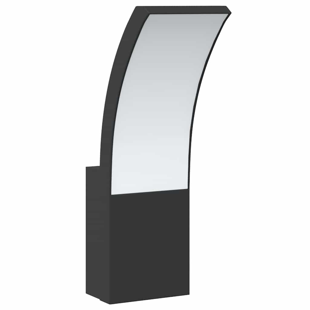 vidaXL Φωτιστικά Εξ. Χώρου LED 2 Τεμ. Μαύρα από Χυτό Αλουμίνιο